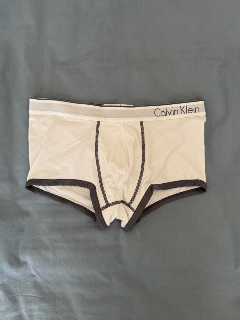 Calvin Klein CK One Men’s Microfiber Briefs - White/Grey - Size Small
